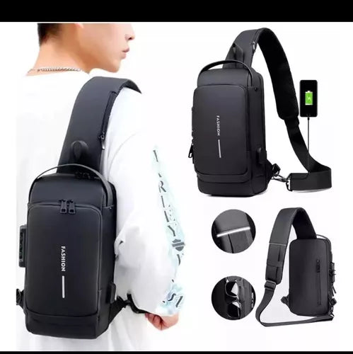 BOLSO ANTI ROBO DE CUERO CON USB