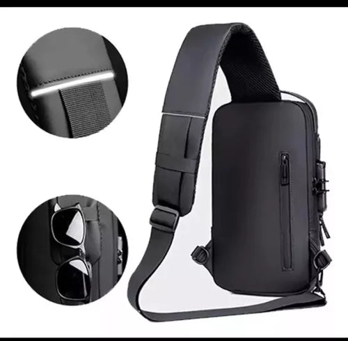 BOLSO ANTI ROBO DE CUERO CON USB